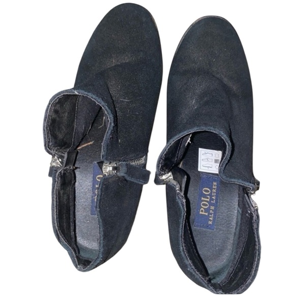 Polo Ralph Lauren Shira Black Casual Low Heel Ankle Booties Women’s Size 7.5 - Picture 4 of 7